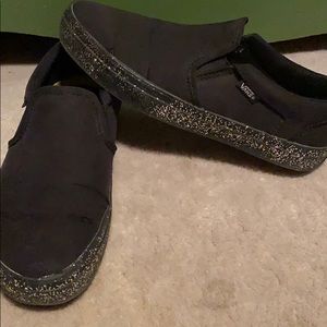 Women’s Black Glitter Vans